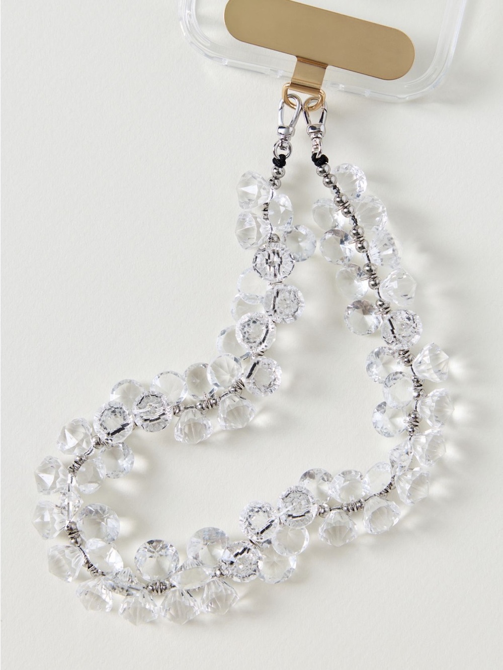 ✨📱Anthropologie Clear Faceted Bead Necklace